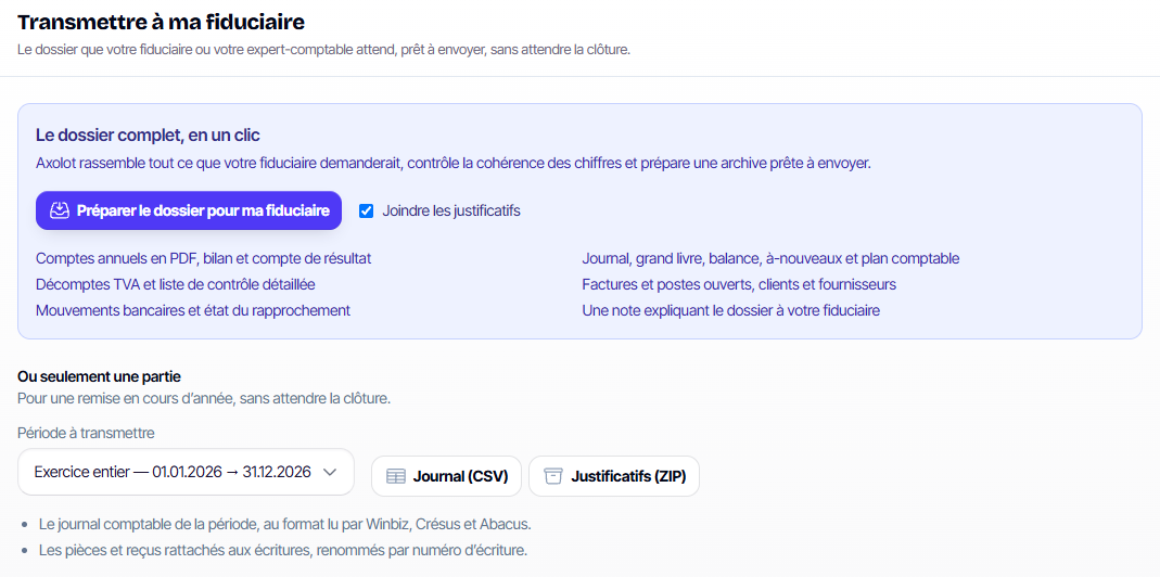 Aperçu de Comptes annuels
